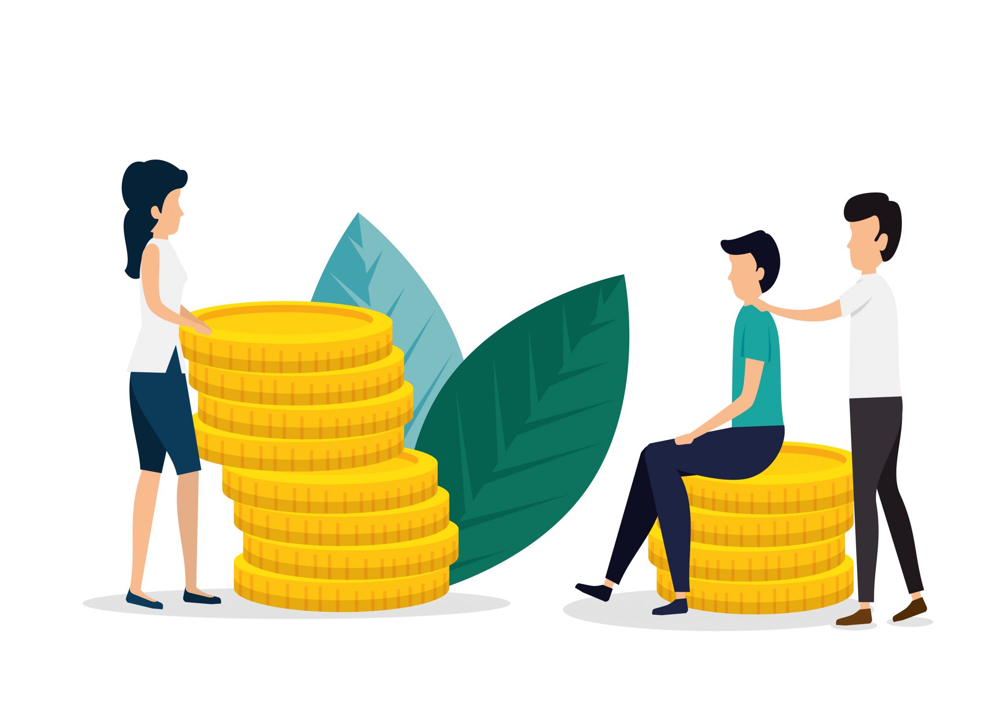 Illustration d’un parent qui verse une pension alimentaire.